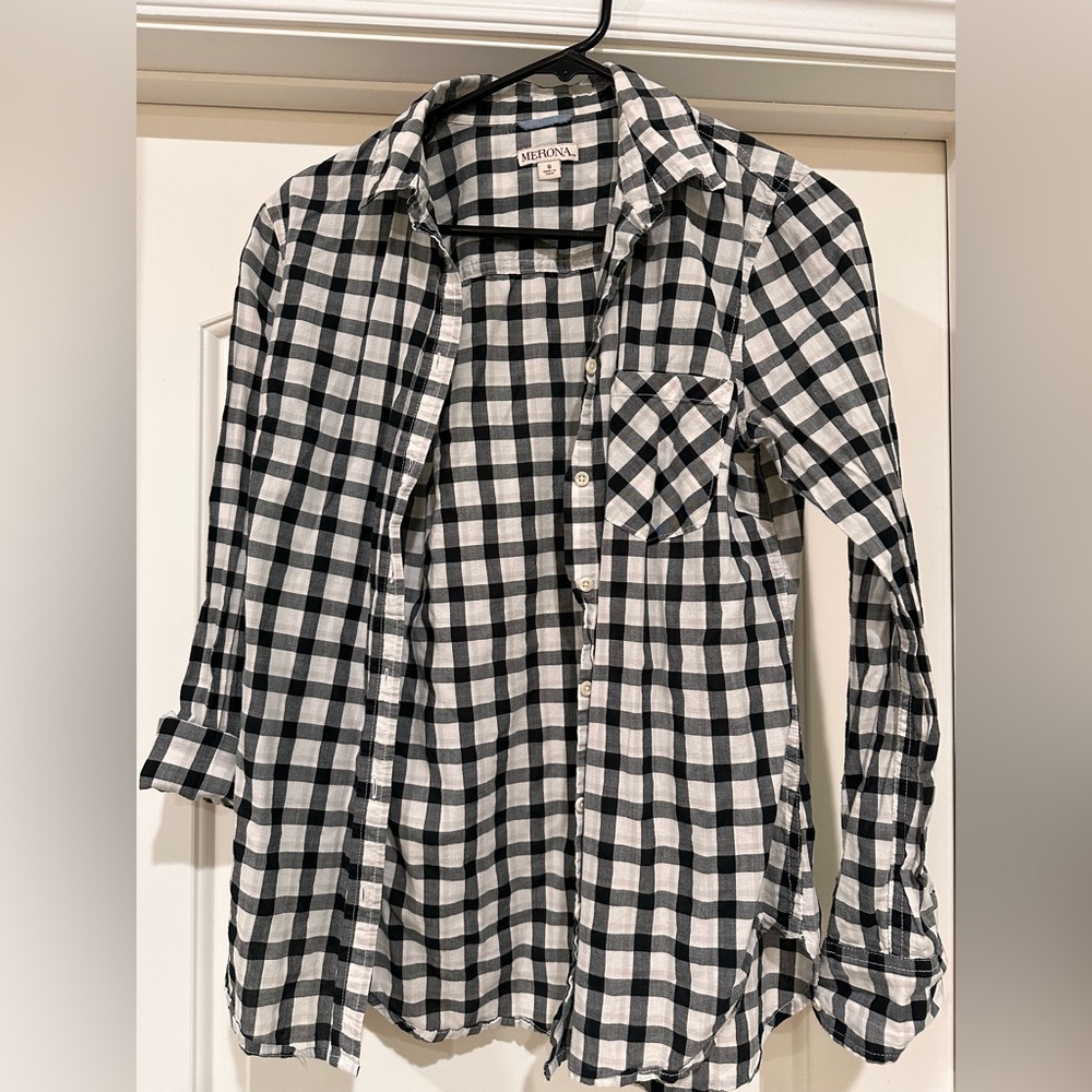 Merona Monochrome Plaid Shirt